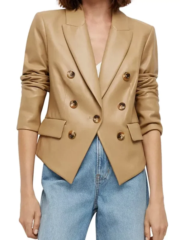 Winnie Landell Hacks S04 Brown Leather Blazer