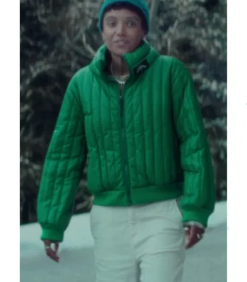 Wolfie Nine Perfect Strangers S02 Green Puffer Jacket