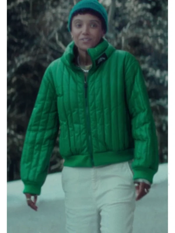 Wolfie Nine Perfect Strangers S02 Green Puffer Jacket