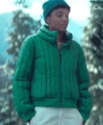 Wolfie Nine Perfect Strangers S02 Green Puffer Jacket