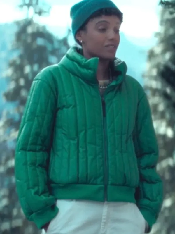 Wolfie Nine Perfect Strangers S02 Green Puffer Jacket