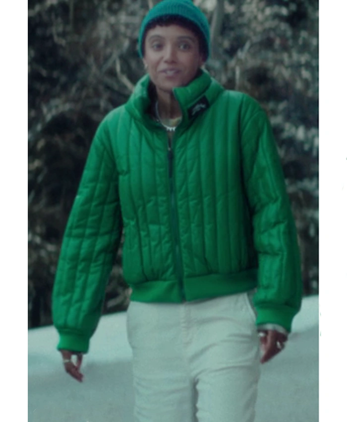 Wolfie Nine Perfect Strangers S02 Green Puffer Jacket Wolfie Nine Perfect Strangers S02 Green Puffer Jacket