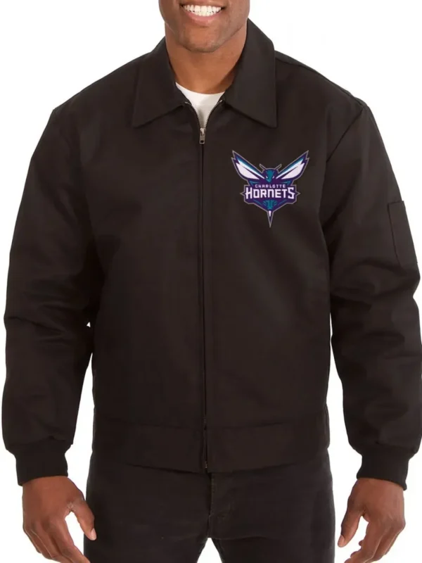 Workwear Charlotte Hornets Black Cotton Jacket