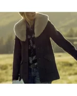 Yellowstone S02 Beth Dutton Brown Long Wool Coat