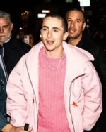 Timothée Chalamet Pink Marty Supreme Jacket