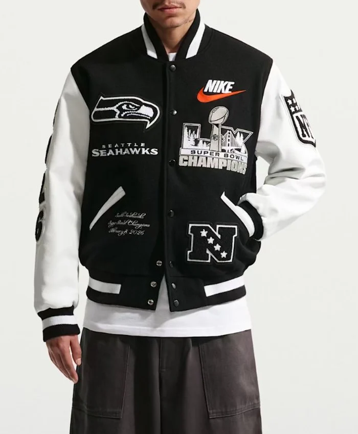 Seattle Seahawks Super Bowl LX Champions Destroyer Jacket Seattle Seahawks Super Bowl LX Champions Destroyer Jacket