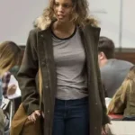 13 Reason Why Jessica Davis Grey Hooded Fur Coat