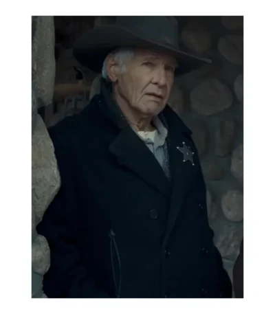 1923 Jacob Dutton Black Wool Coat