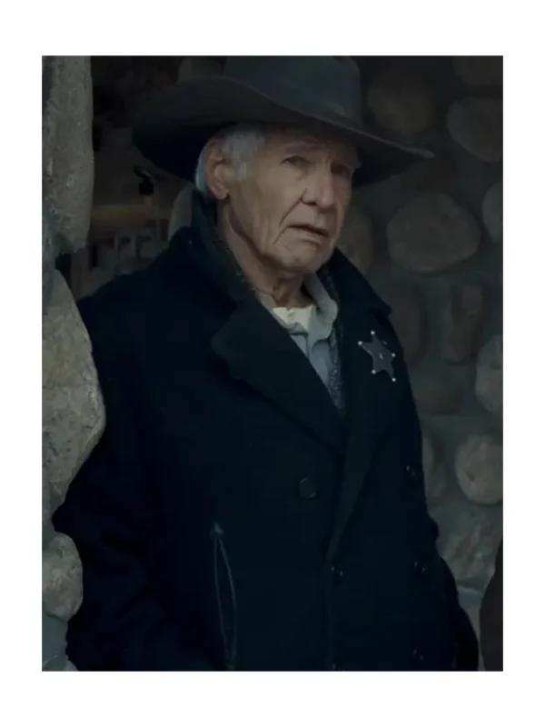 1923 Jacob Dutton Black Wool Coat