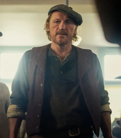 1923 TV Series Jerome Flynn Maroon Wool Vest