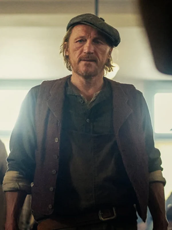 1923 TV Series Jerome Flynn Maroon Wool Vest