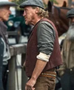 1923 TV Series Jerome Flynn Maroon Wool Vest
