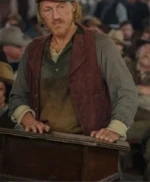 1923 TV Series Jerome Flynn Maroon Wool Vest