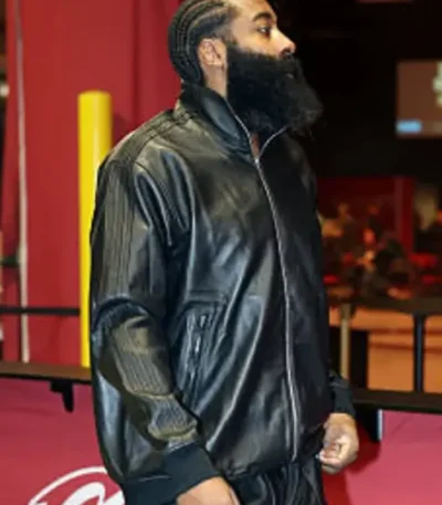 Pistons Vs Cavaliers James Harden Leather Jacket