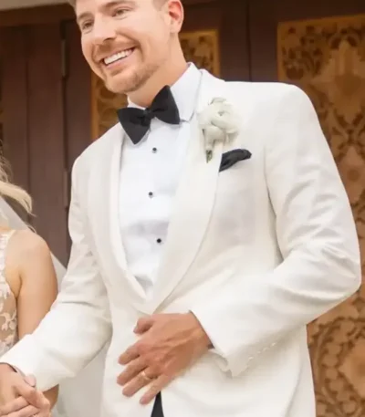 MrBeast Wedding White Blazer
