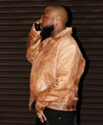 London Davido Brown Leather Jacket