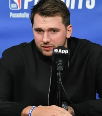Thunder v Lakers Luka Doncic Black Bomber Jacket