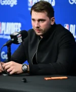 Thunder v Lakers Luka Doncic Black Bomber Jacket