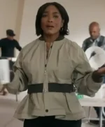9-1-1 Athena Grant Cotton Peplum Jacket