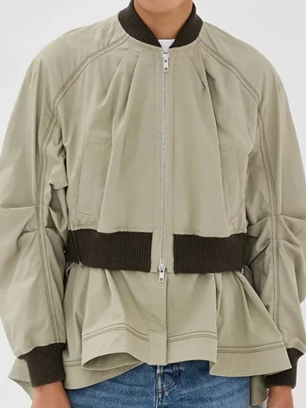 9-1-1 Athena Grant Cotton Peplum Jacket