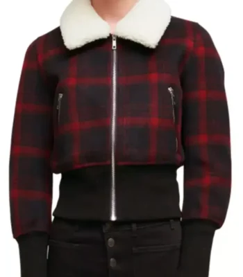 9-1-1 S05 May Grant Plaid Bomber Jacket