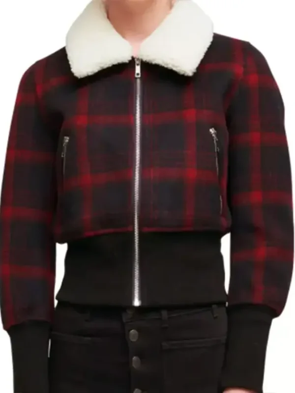 9-1-1 S05 May Grant Plaid Bomber Jacket