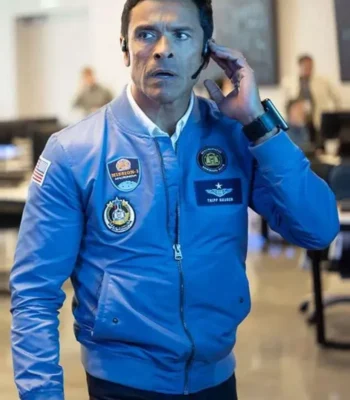 9-1-1 Tripp Houser Blue Bomber Jacket