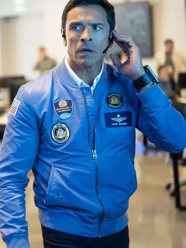 9-1-1 Tripp Houser Blue Bomber Jacket