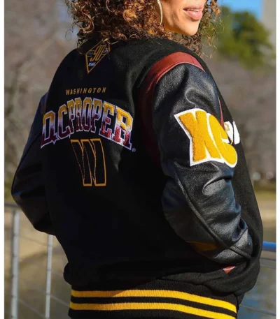 90th Anniversary Washington Commanders DC Varsity Jacket
