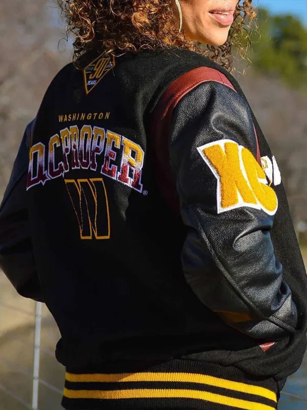 90th Anniversary Washington Commanders DC Varsity Jacket