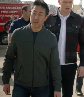 911 S04 Kenneth Choi Grey Bomber Jacket