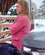 A Cozy Christmas Inn 2022 Jodie Sweetin Pink Coat