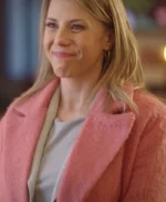 A Cozy Christmas Inn 2022 Jodie Sweetin Pink Coat