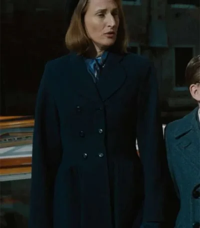 A Haunting in Venice 2023 Camille Cottin Black Wool Coat