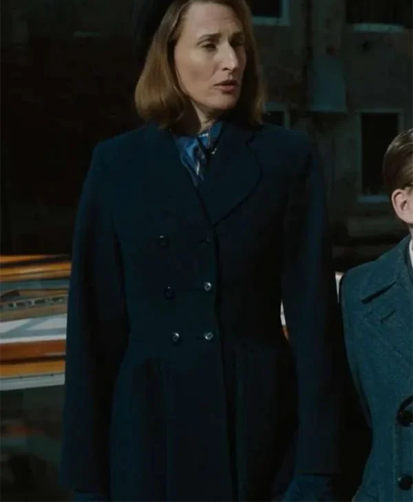 A Haunting in Venice 2023 Camille Cottin Black Wool Coat