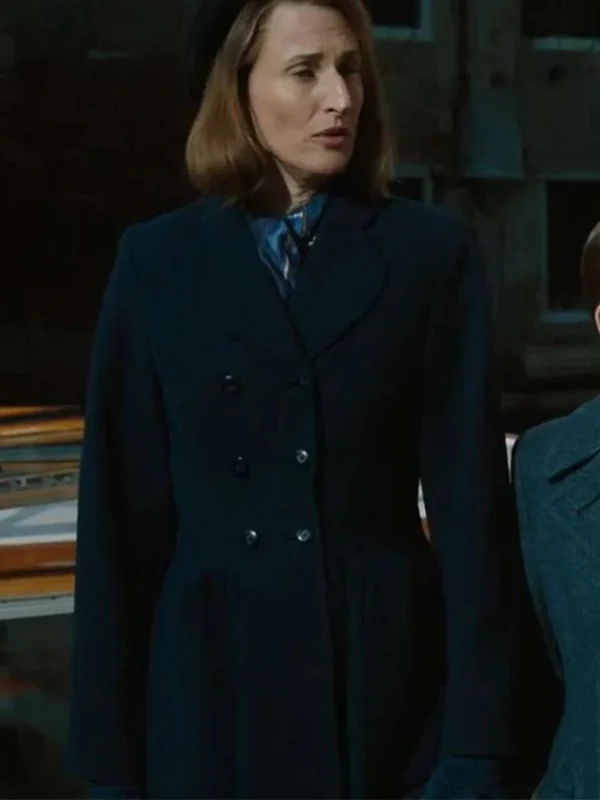 A Haunting in Venice 2023 Camille Cottin Black Wool Coat