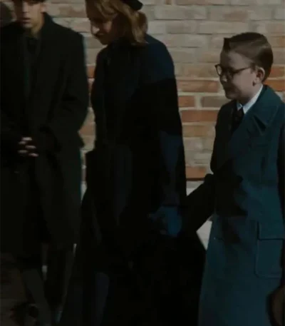 A Haunting in Venice 2023 Camille Cottin Black Wool Coat