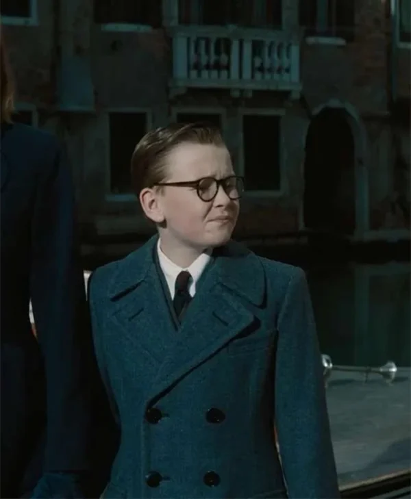 A Haunting in Venice 2023 Jude Hill Black Wool Coat