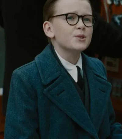 A Haunting in Venice 2023 Jude Hill Black Wool Coat
