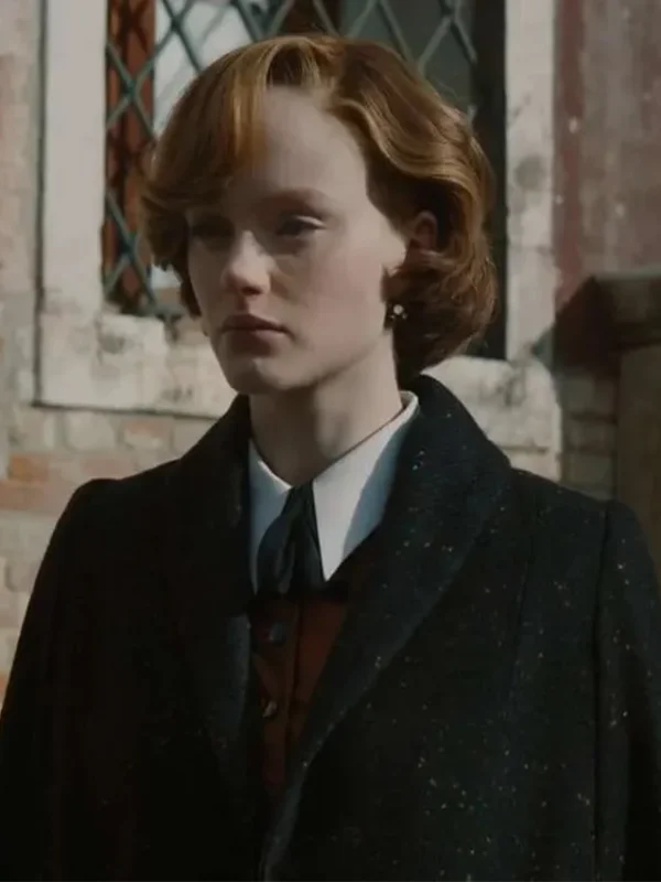 A Haunting in Venice Emma Laird Black Trench Coat