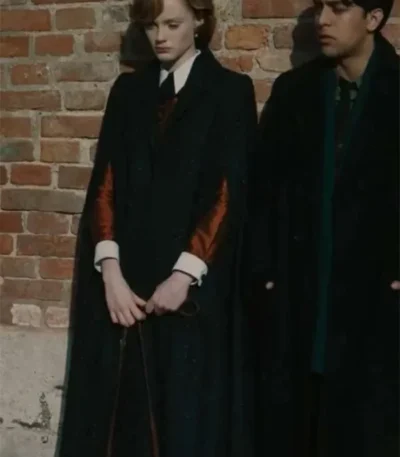 A Haunting in Venice Emma Laird Black Trench Coat