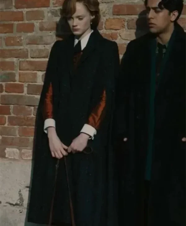 A Haunting in Venice Emma Laird Black Trench Coat