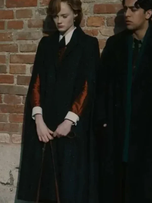 A Haunting in Venice Emma Laird Black Trench Coat