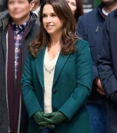 A Merry Scottish Christmas 2023 Lacey Chabert Wool Coat