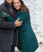 A Merry Scottish Christmas 2023 Lacey Chabert Wool Coat