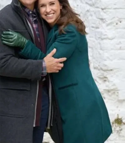 A Merry Scottish Christmas 2023 Lacey Chabert Wool Coat