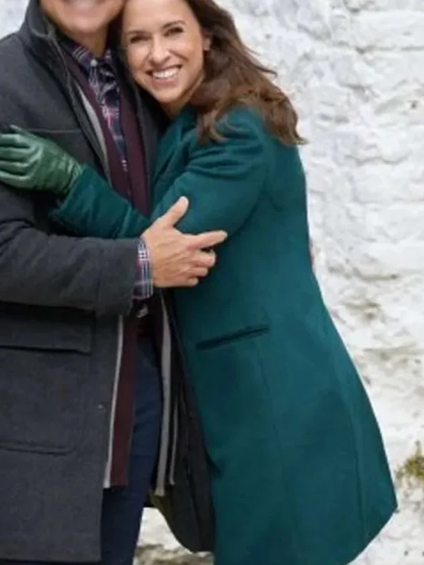 A Merry Scottish Christmas 2023 Lacey Chabert Wool Coat