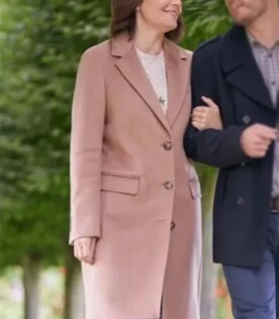 A Scottish Love Scheme Erica Durance Pink Trench Coat