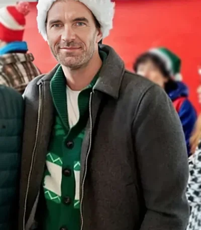 A World Record Christmas 2023 Lucas Bryant Grey Jacket