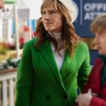 A World Record Christmas Nikki Deloach Green Trench Coat